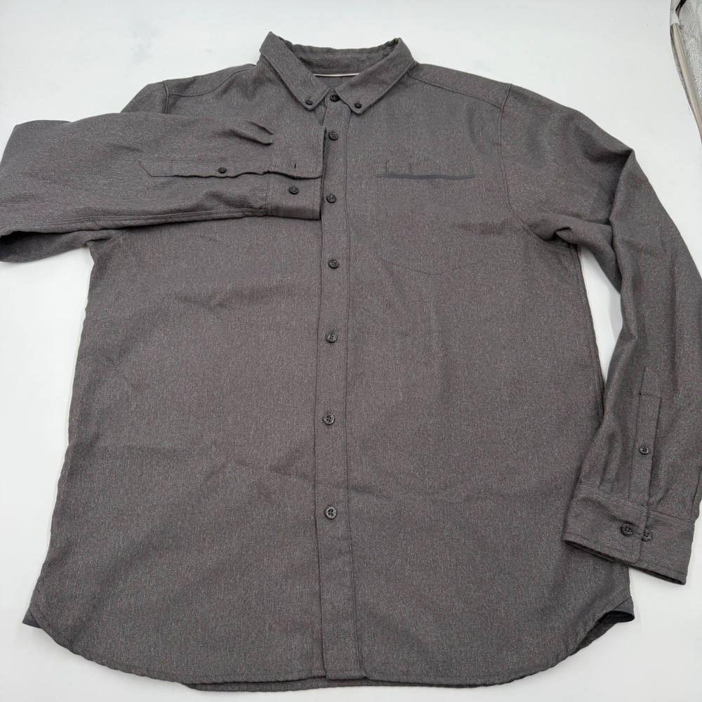The North Face Mens Gray Long Sleeve Button Down Shirt Size L